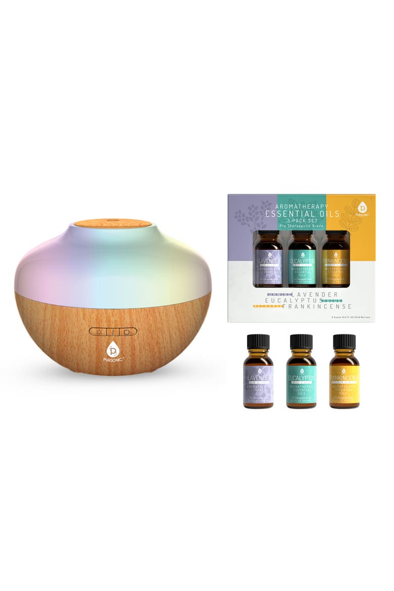 Diffuser & Essential Oil Set 300ml, Main, color, Multicolor