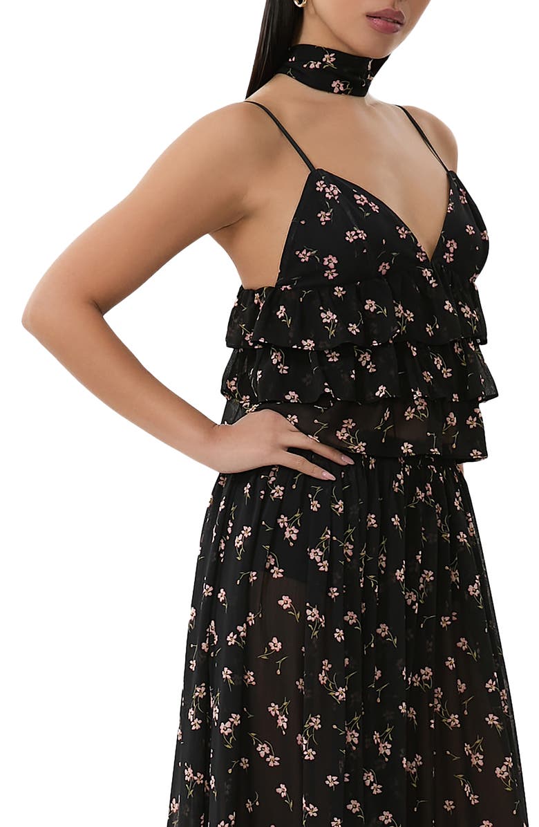 AFRM Gisela Floral Tiered Mesh Camisole, Alternate, color, Delicate Ditsy