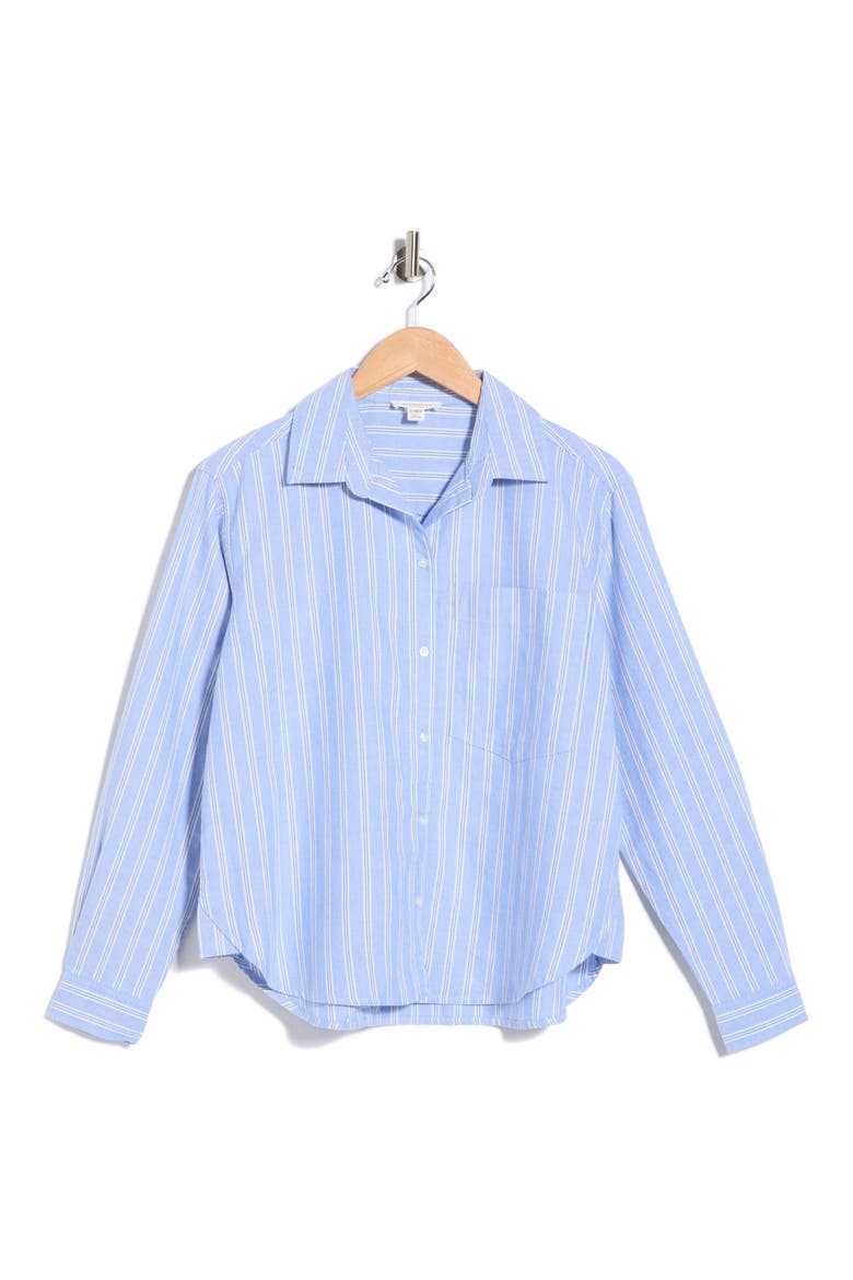Cami Stripe Shirt, Alternate, color, SKY LINE