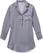 Petite Plume Medallion Print Mulberry Silk Nightshirt