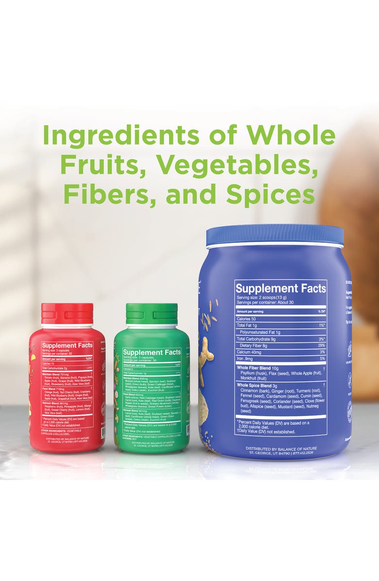 Balance of Nature Whole Food Fruit Vegetable and Fiber Supplement System, Alternate, color, NO COLOR