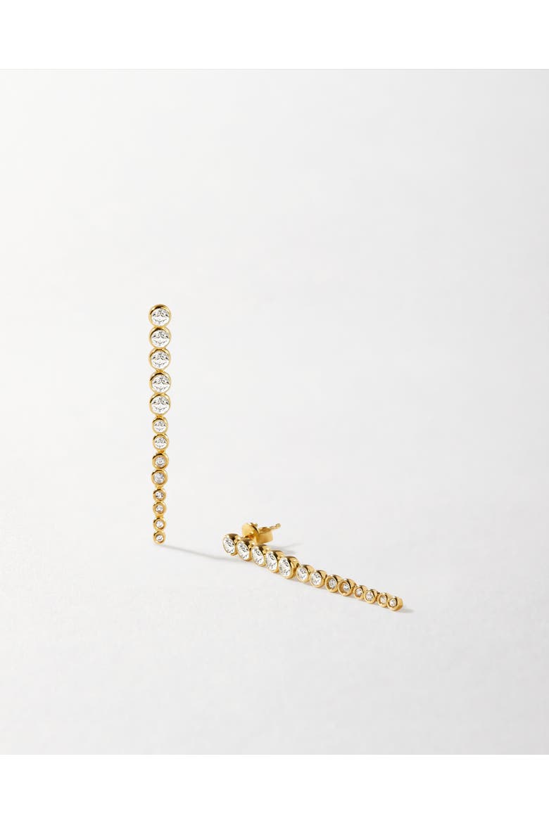 Serena Tennis White Drop Earrings, Alternate, color, White