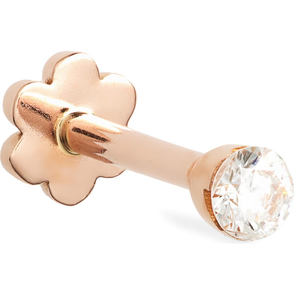 MARIA TASH MARIA TASH SINGLE INVISIBLE SET DIAMOND STUD EARRING