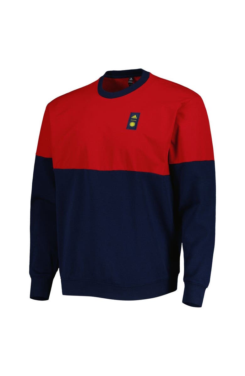 adidas Men's adidas Navy/Red Colombia National Team DNA Pullover Sweatshirt, Alternate, color, 