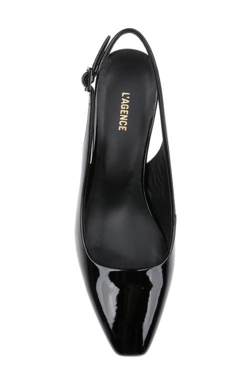 L'agence Elaina Slingback Pump In Black Patent