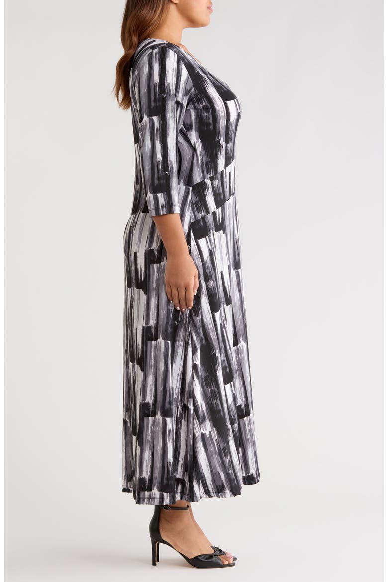 Wrap Front Knit Maxi Dress, Alternate, color, BRUSHSTROKE