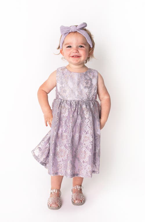 Popatu Sleeveless Lace Dress in Purple 