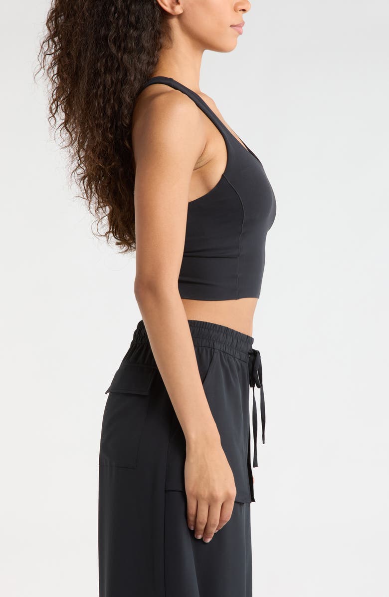 Rhone Revive Scoop Longline Bra, Alternate, color, Pure Black