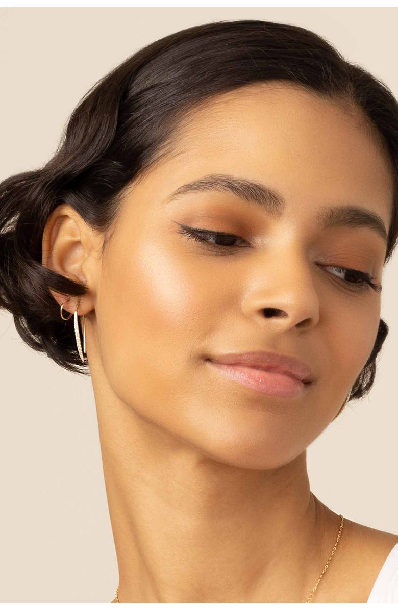 Oradina 14K Gold Tiara Diamond Threaders, Alternate, color, 