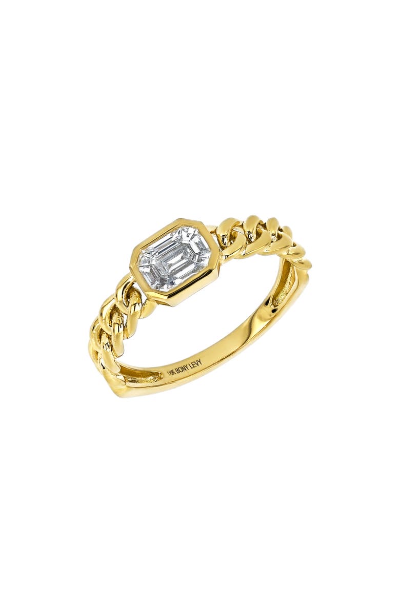 Bony Levy Varda Diamond Chain Ring, Main, color, 18K Yellow Gold