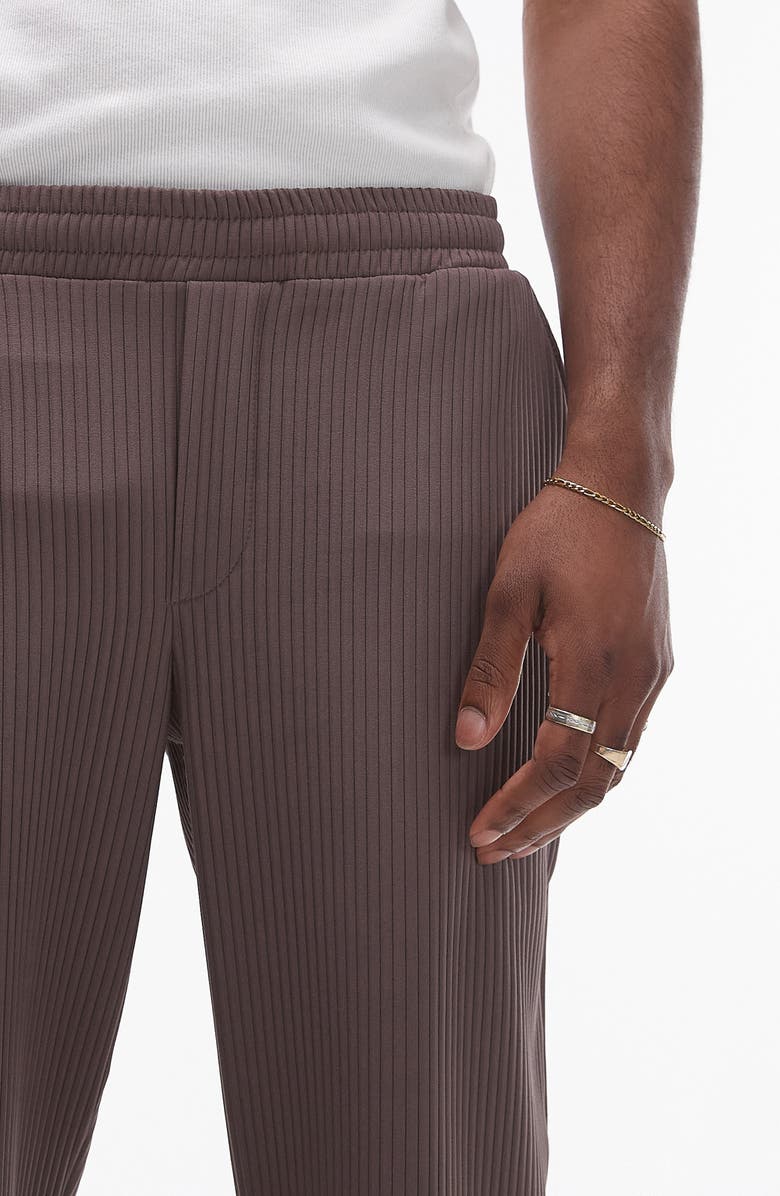 Topman Pinstripe Wide Leg Pants, Alternate, color, 