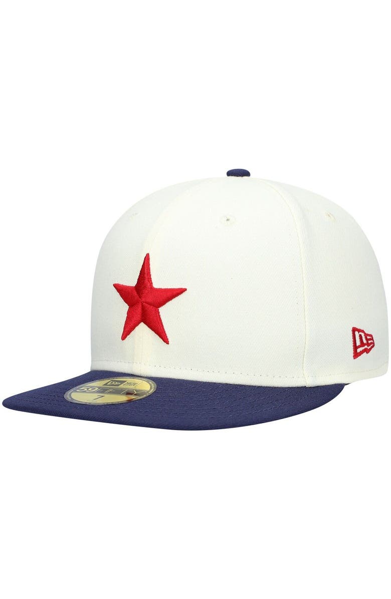 New Era Men's New Era White Detroit Stars Cooperstown Collection Turn Back The Clock 59FIFTY Fitted Hat, Main, color, White