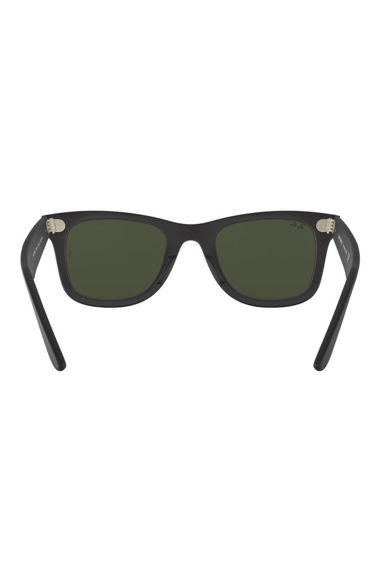 52mm Square Sunglasses, Alternate, color, MATTE BLACK / GREEN