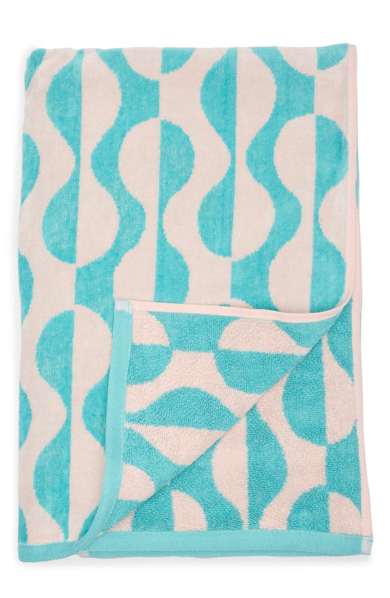 NORDSTROM RACK Wave Stripe Beach Towel, Main, color,