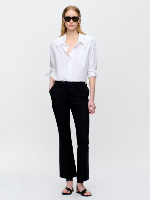 Callas Milano Mila Cropped Flare-leg Stretch Cotton Pants In Black