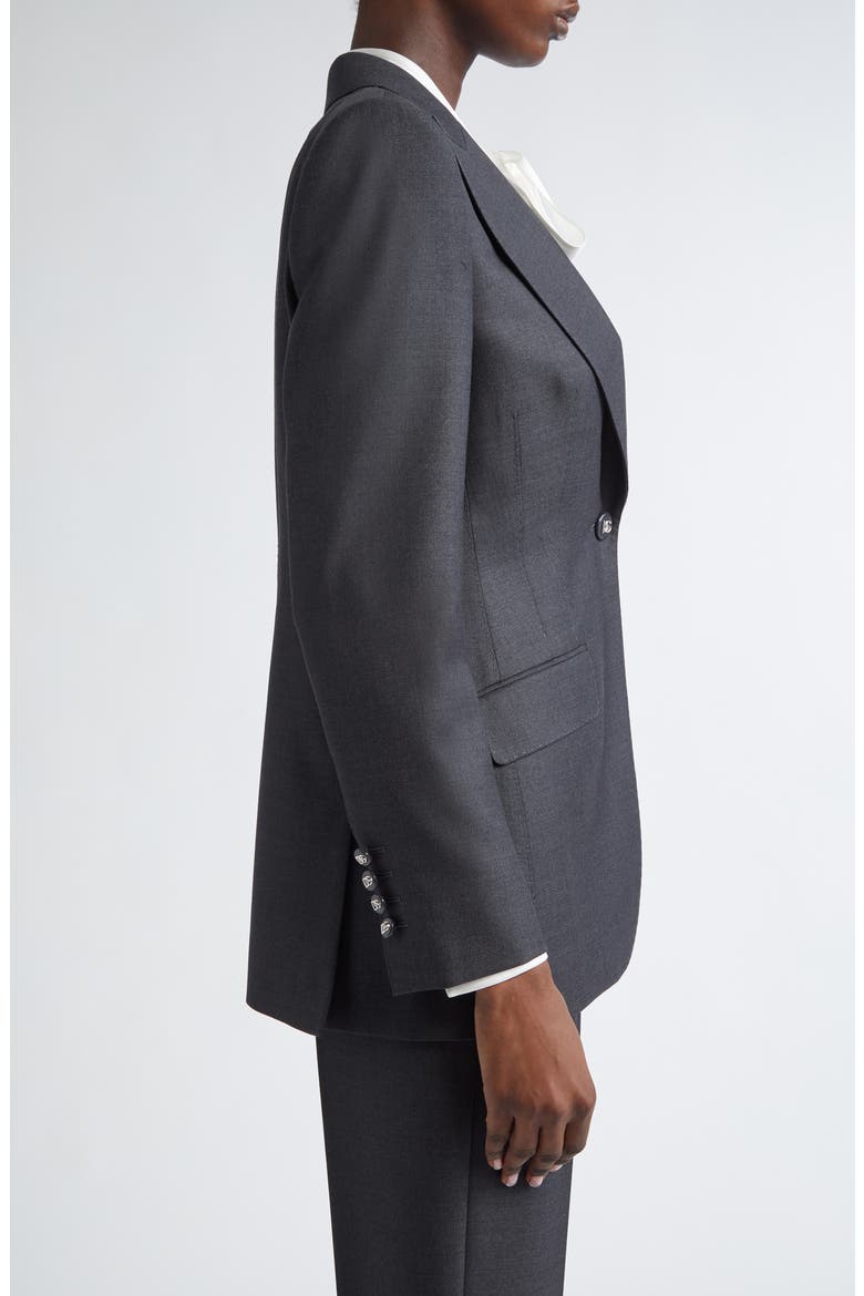 Turlington Single Breasted Virgin Wool Blazer, Alternate, color, S8290 MELANGE GRIGI