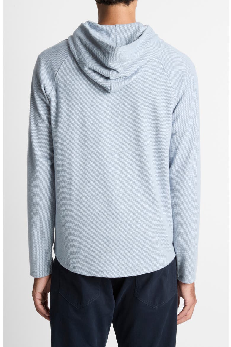 Broken Twill Hoodie, Alternate, color, PARLOR BLUE/ OFF WHITE