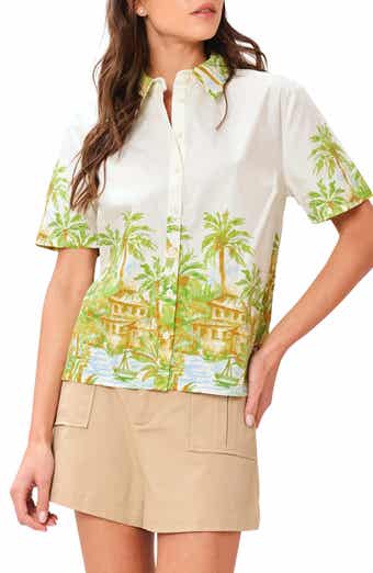 Printed Cotton Short Sleeve Shirt