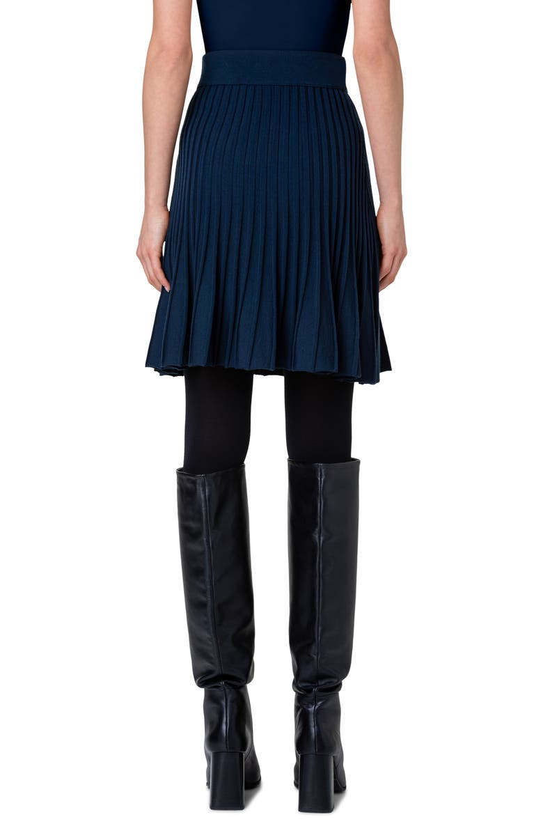Akris punto Sunray Virgin Wool Rib Skirt, Alternate, color,