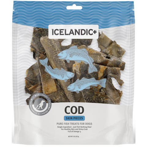Cod Skin Mixed Pieces Dog Treat 8Oz Bag