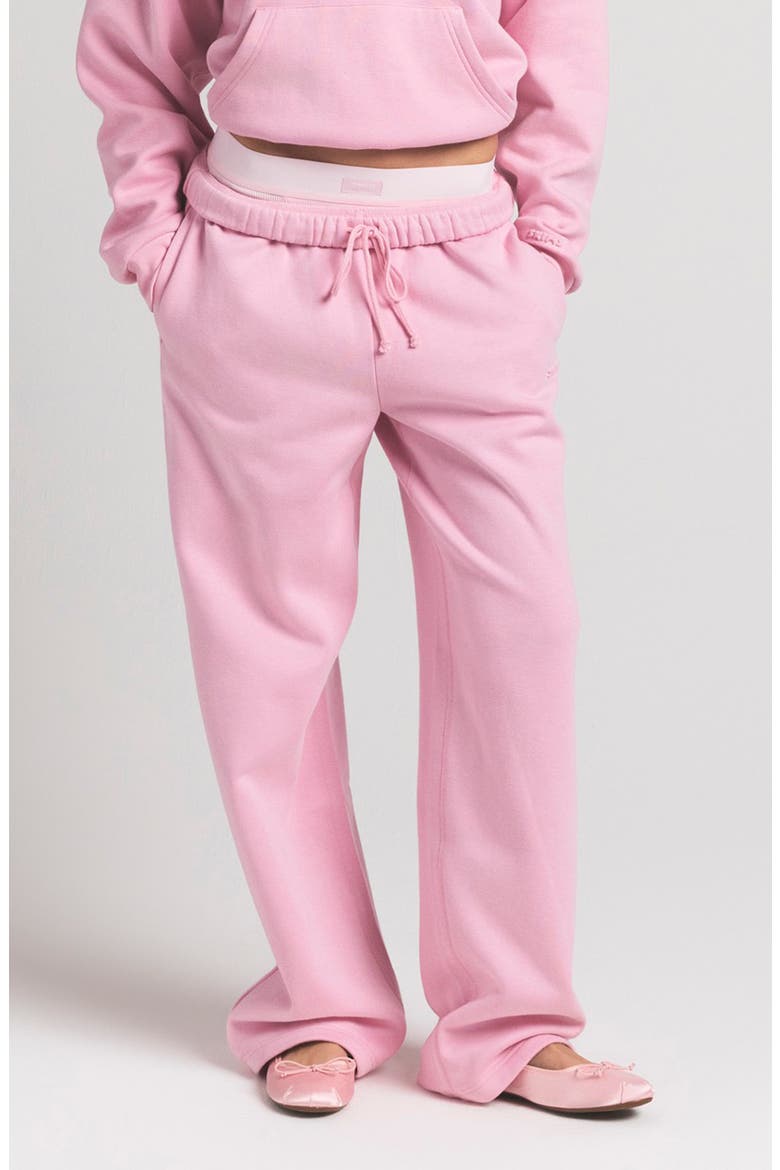 Cotton Fleece Blend Classic Straight Leg Pants, Main, color, HALITE