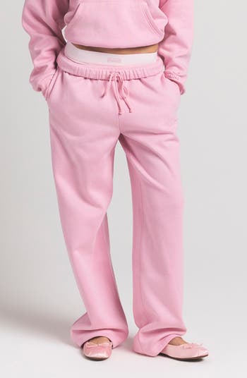 SKIMS Cotton Fleece Blend Classic Straight Leg Pants | Nordstrom