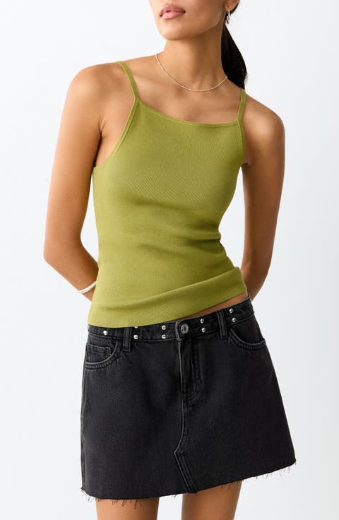 Fine Knit Camisole Sweater