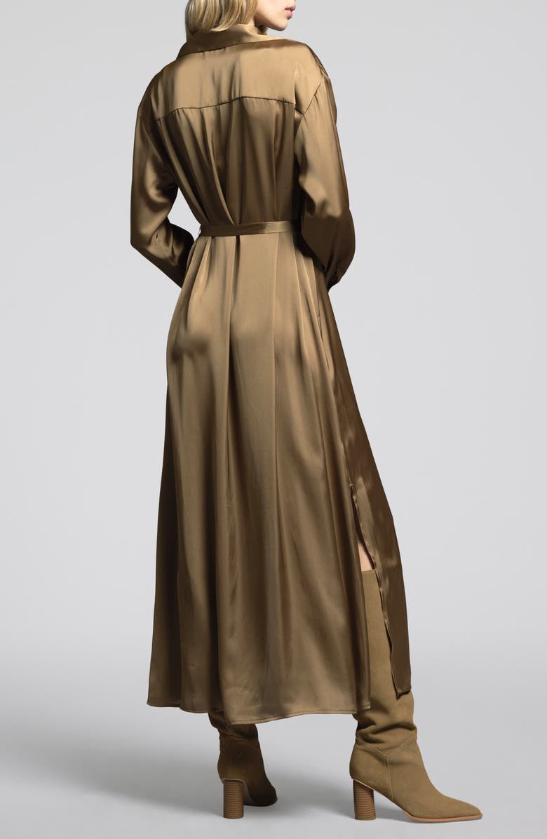 WEEKEND LOS ANGELES Yves Long Sleeve Shirtdress, Alternate, color, Bronze