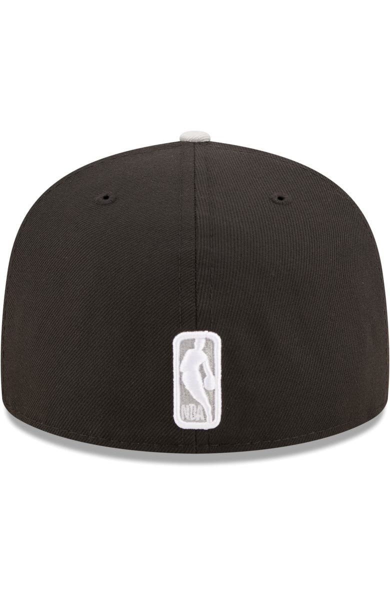 New Era Men's New Era Black/Gray Milwaukee Bucks Two-Tone Color Pack 59FIFTY Fitted Hat, Alternate, color,