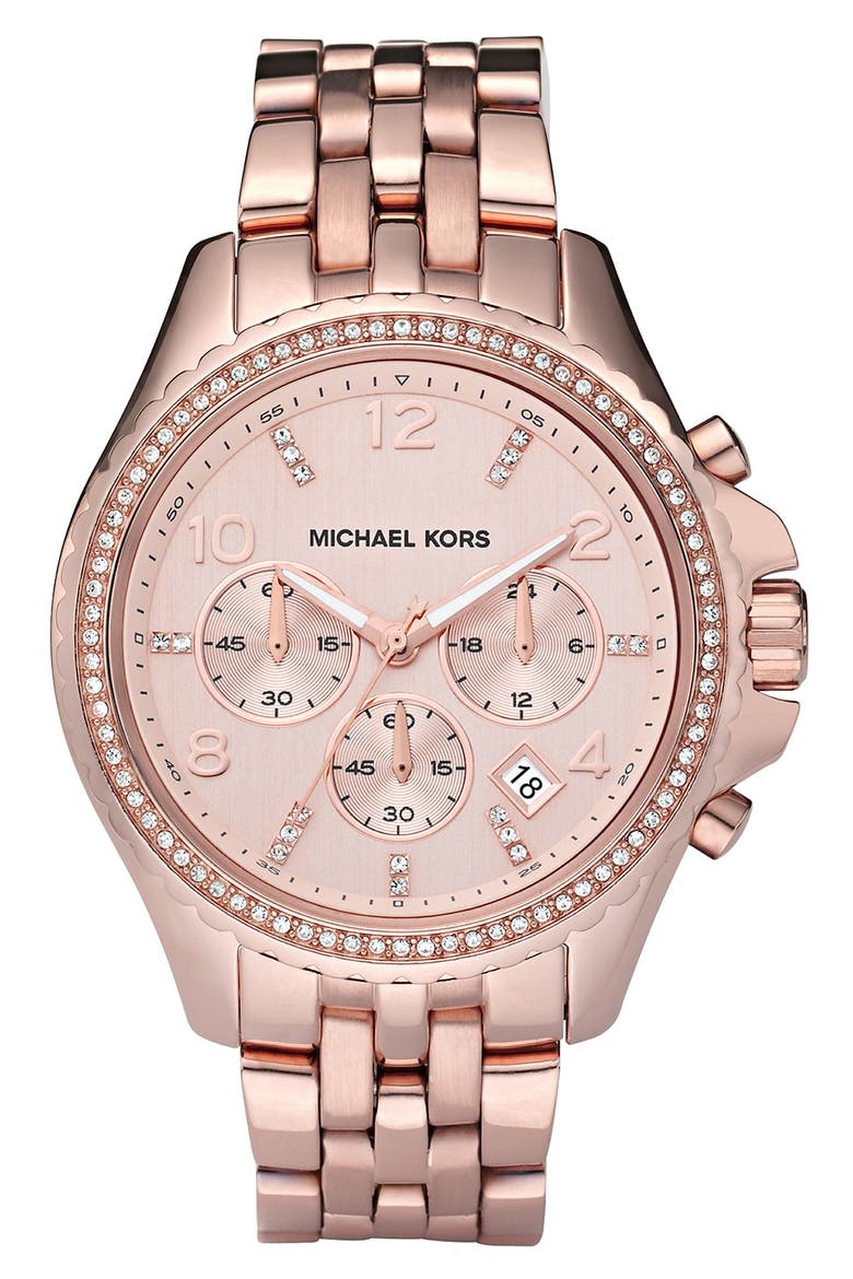 Michael Kors 'Pilot' Watch, Main, color, ROSE GOLD