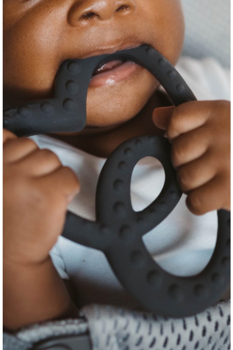 Kids' Sensory Rubber Teether, Alternate, color, BLACK