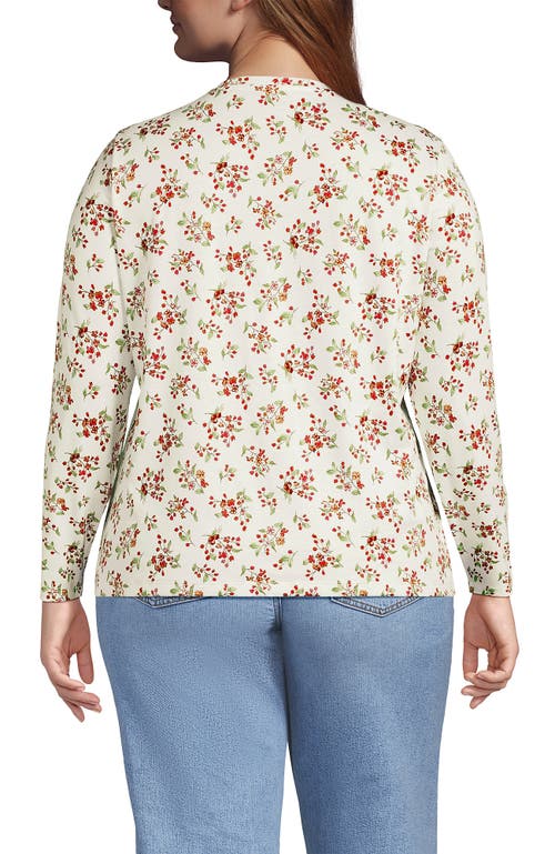 Lands' End Supima Cotton Long Sleeve Crewneck T-shirt In Neutral