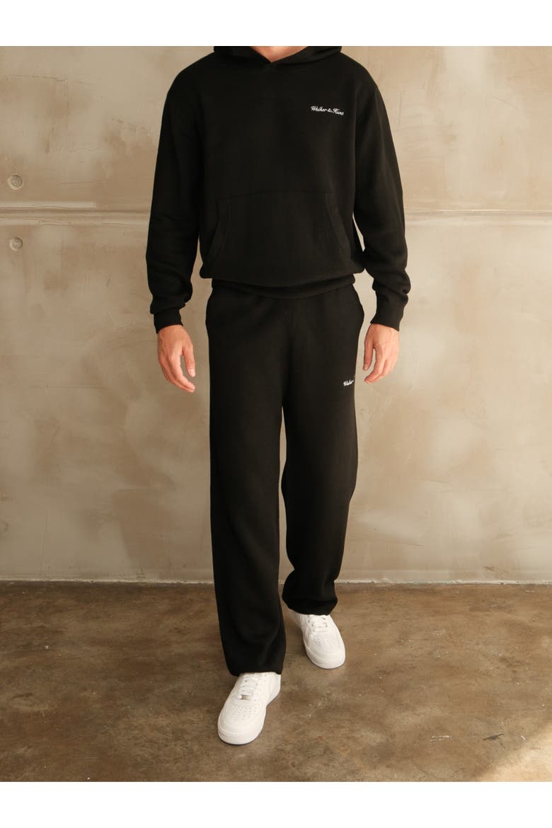 Merino Blend Knitted Sweatpants, Alternate, color, Black