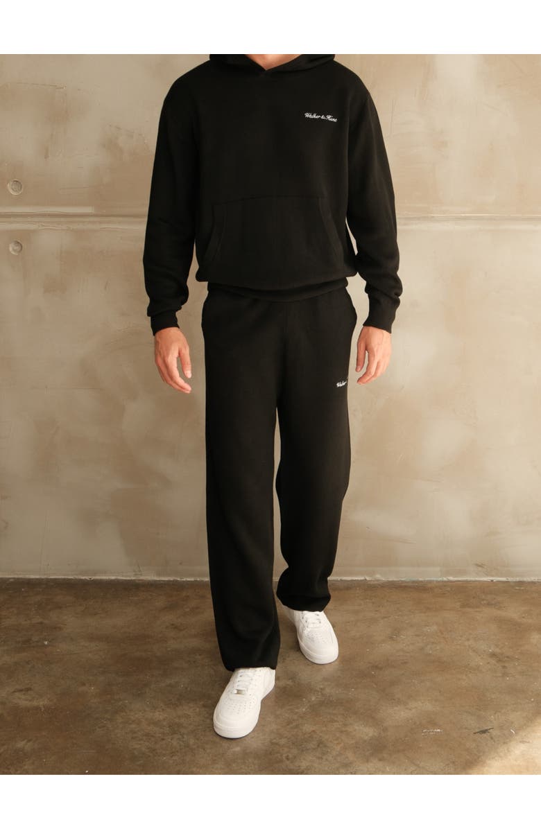 Walker & Hunt Merino Blend Knitted Sweatpants, Alternate, color, Black