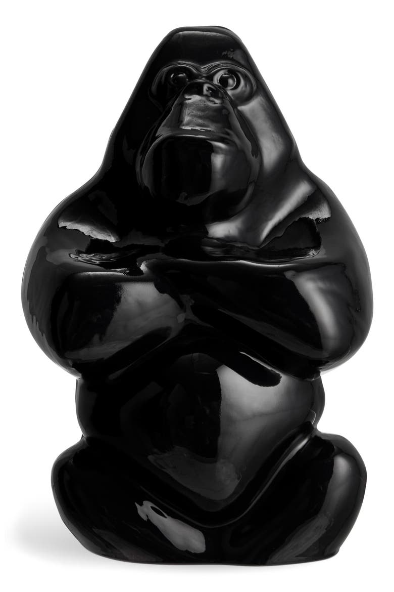 Gabba Gabba Hey Small Gorilla Statue, Main, color, BLACK