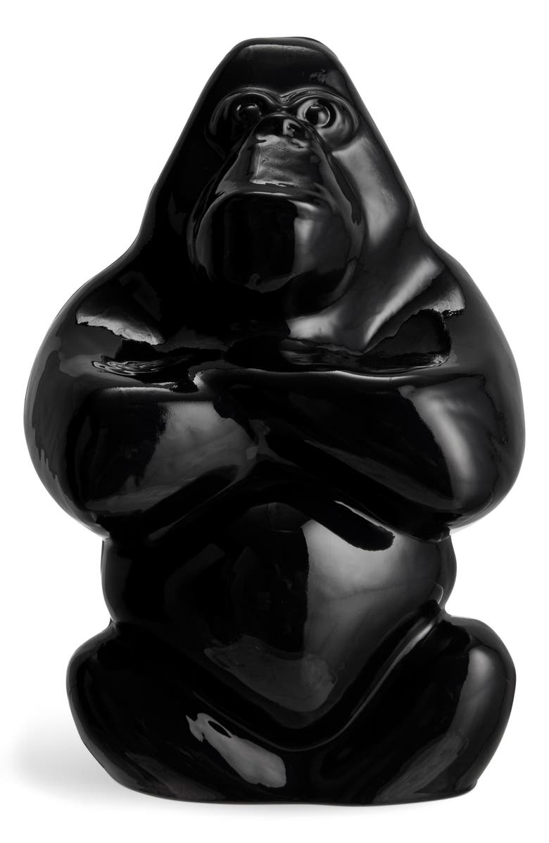 Kosta Boda Gabba Gabba Hey Small Gorilla Statue, Main, color, Black