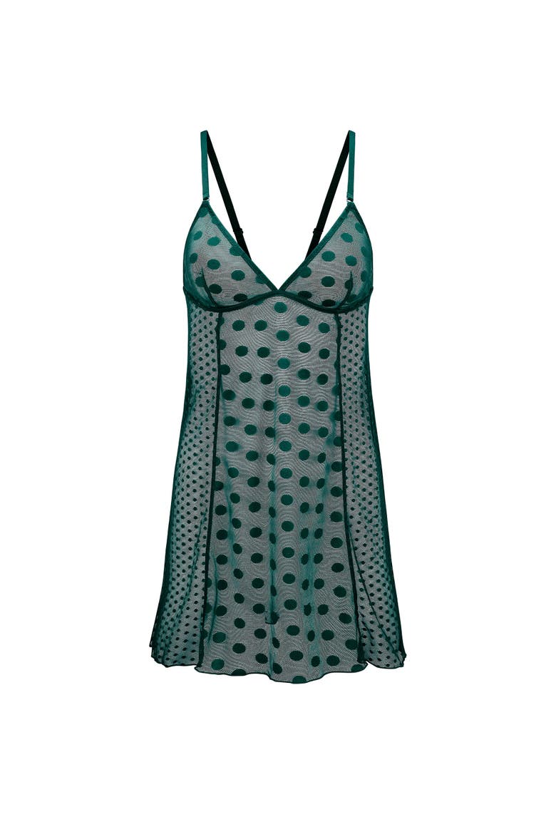 Nanette Slip Lingerie, Alternate, color, Dark green