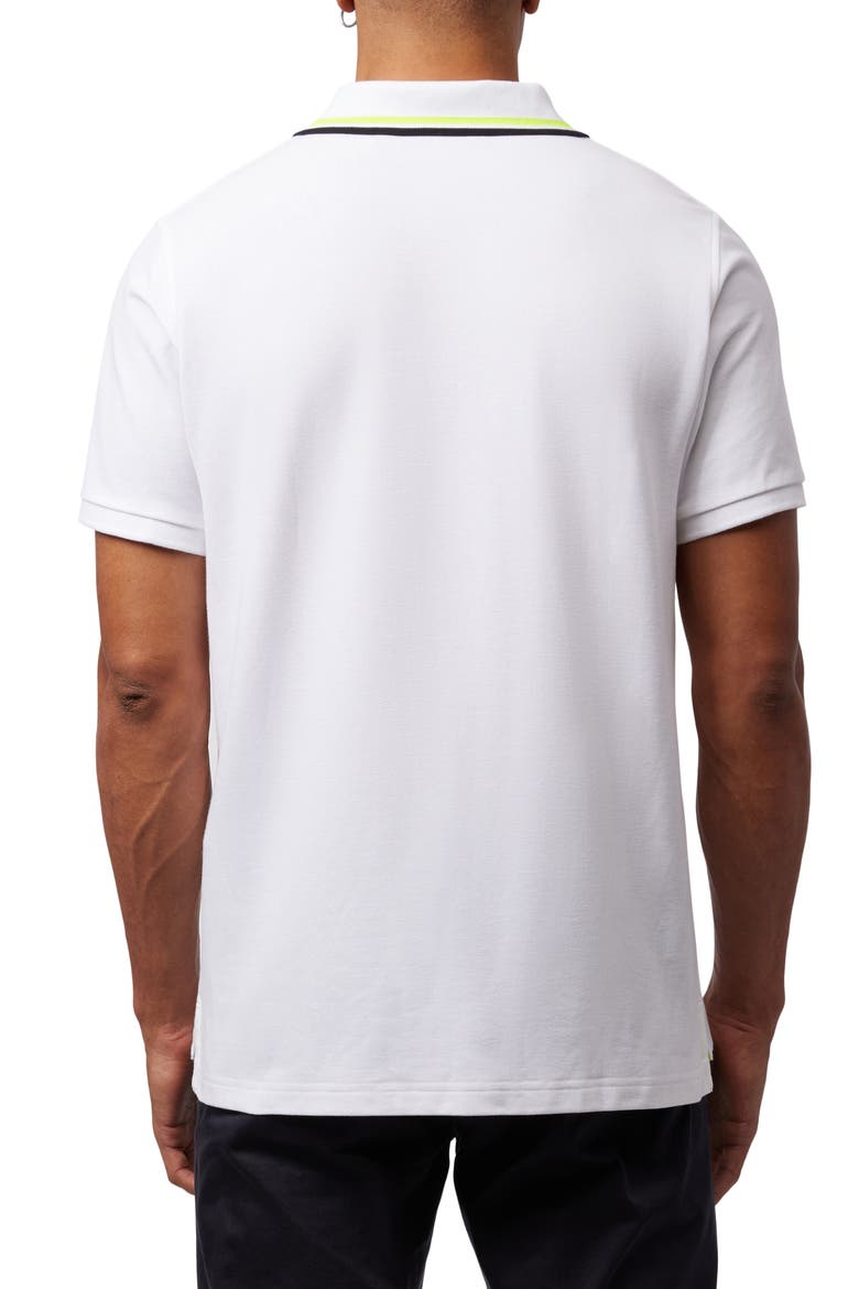 Plano Tipped Cotton Piqué Polo, Alternate, color, WHITE