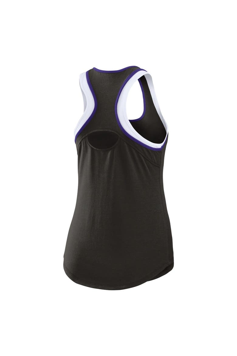 Women's WEAR by Erin Andrews Black Colorado Rockies Colorblock Racerback Tank Top, Alternate, color, Black