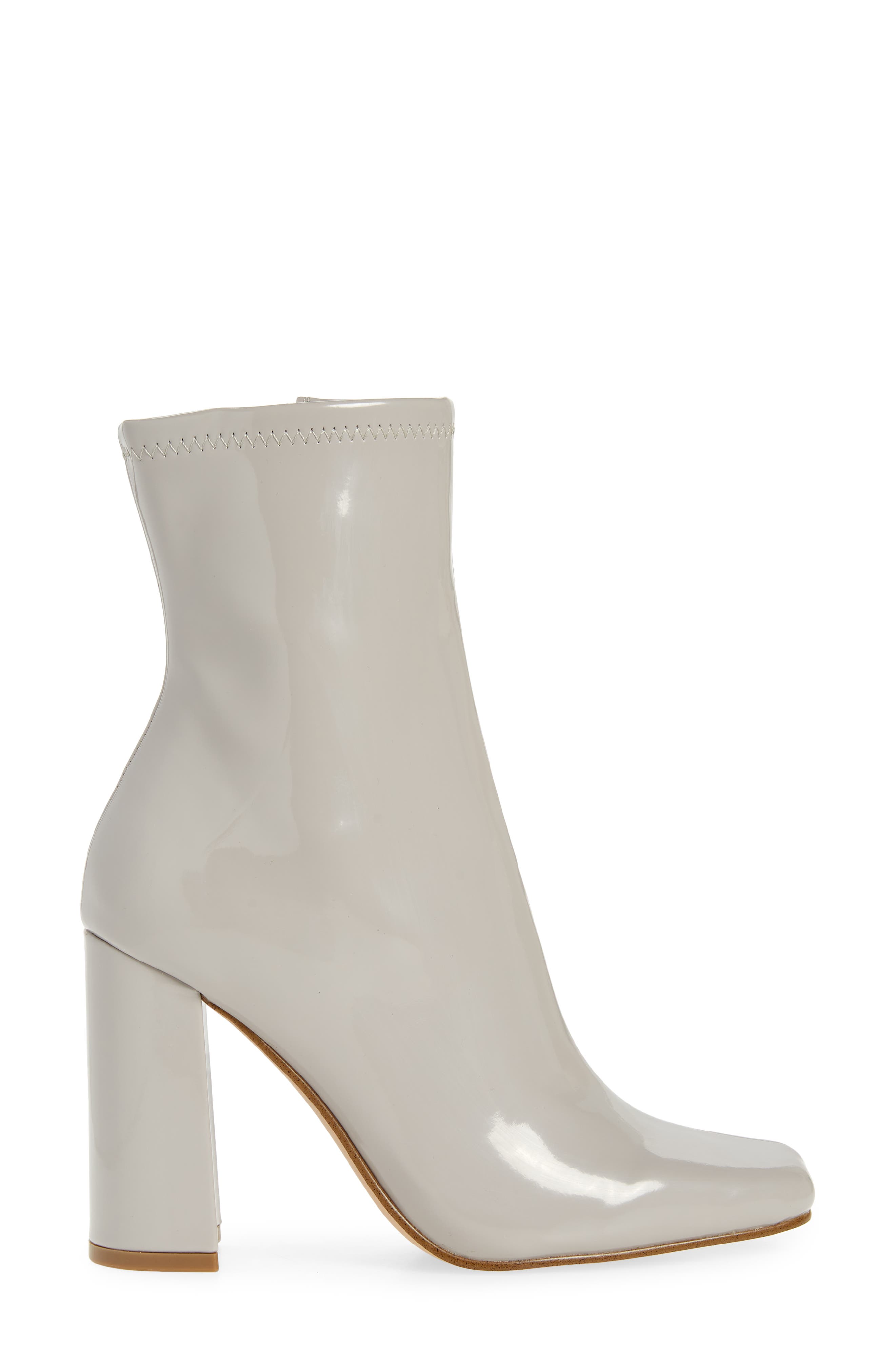 Lynden Block Heel Bootie, Alternate, color, GREY PATENT