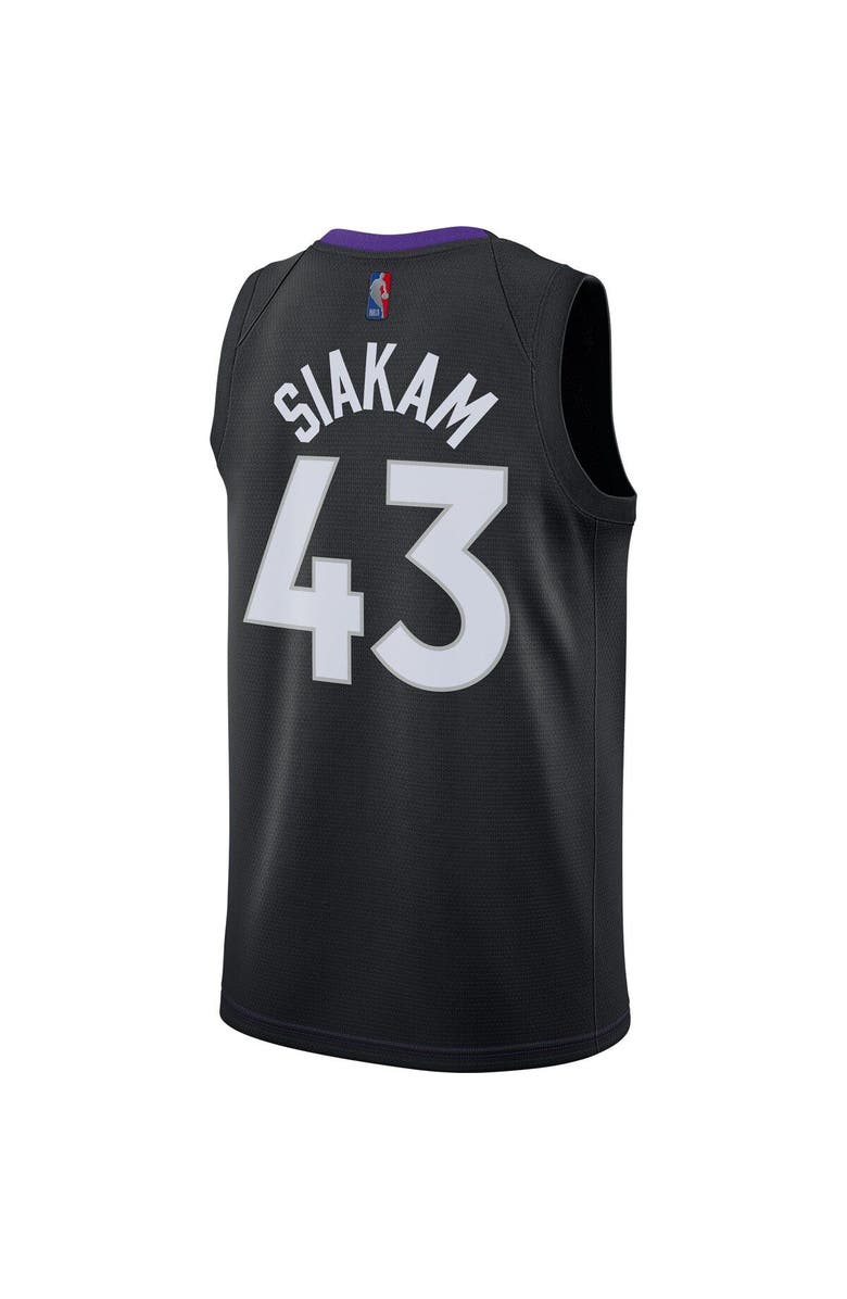 Nike Men's Nike Pascal Siakam Black/Purple Toronto Raptors 2020/21 Swingman Player Jersey - Earned Edition, Alternate, color,