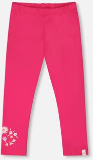 Deux par Deux Organic Cotton Jersey Slim Fit Floral Legging