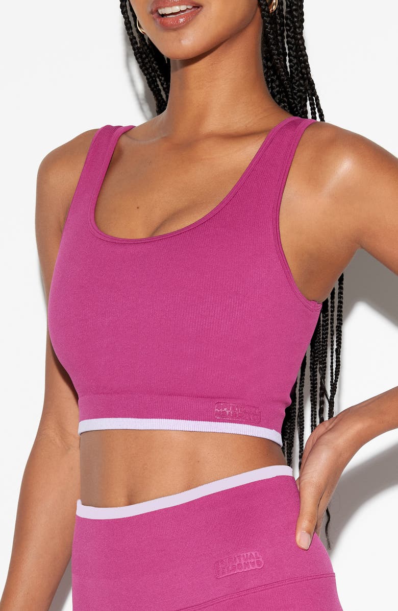Spiritual Gangster Love Longline Sports Bra, Alternate, color, Cactus Flower