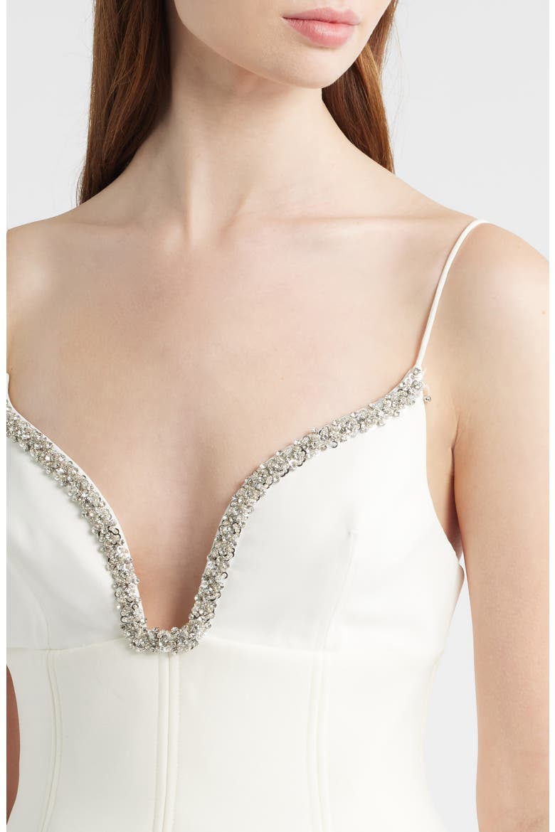 Cranstone Rhinestone Cocktail Minidress, Alternate, color, IVORY