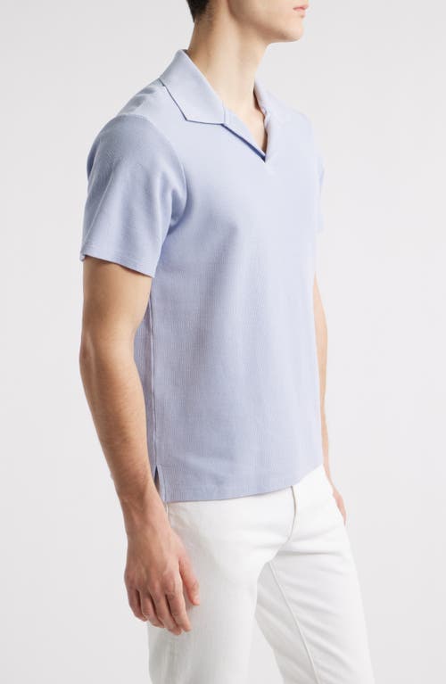 Frame Mens Jacquard Short-sleeve Cotton-jersey Polo Shirt Baby Blue Xl In Baby Blue