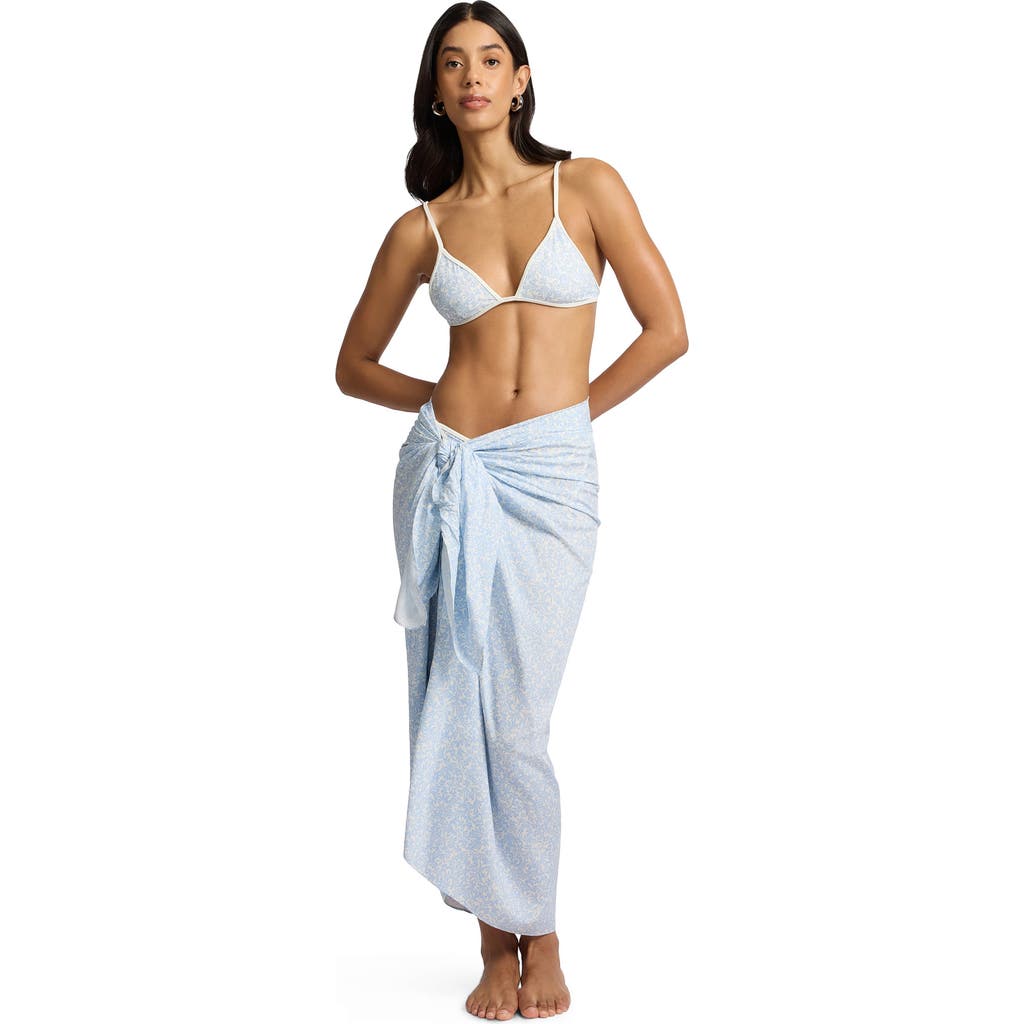 Onia Aimee Adjustable Bikini Top in Sky/egret at Nordstrom, Size X-Small