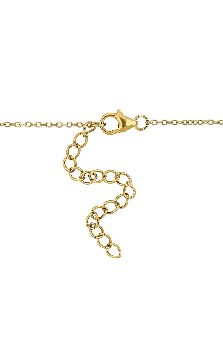 DELMAR Lab-Created White Sapphire Pendant Necklace, Alternate, color, White