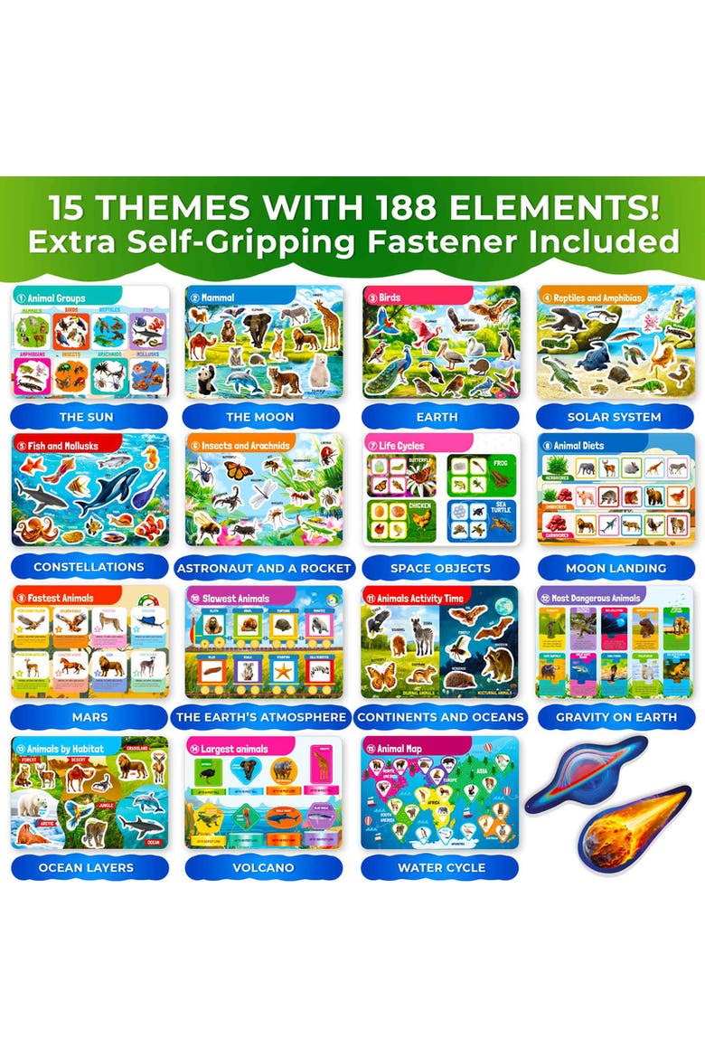 Montessori Busy Book for Toddlers - Interactive Educational Pages, Alternate, color, Wildlife