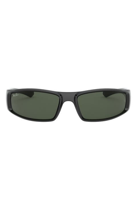 58mm Rectangular Wrap Sunglasses