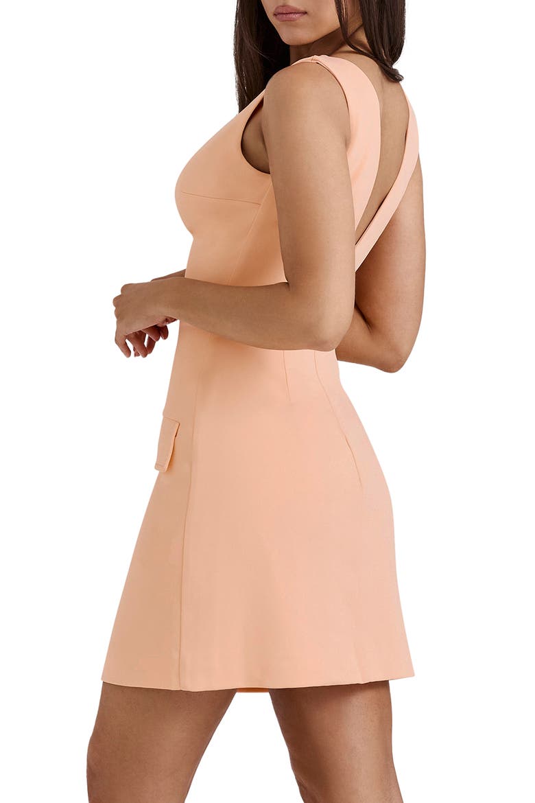 Olympia Sleeveless Cocktail Minidress, Alternate, color, PEACH NECTAR